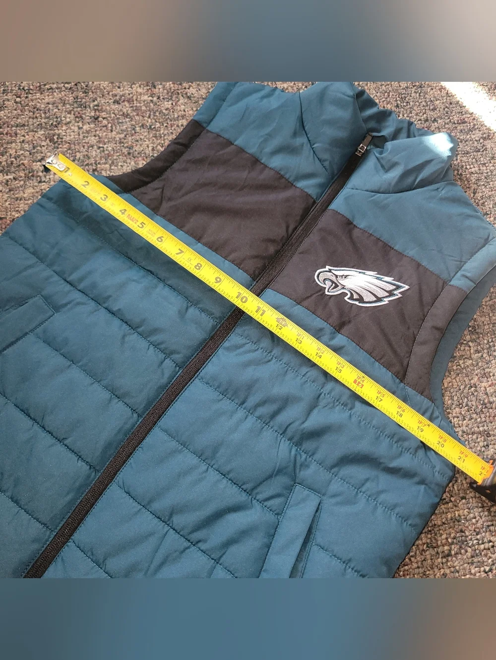 Philadelphia Eagles Teal & Black Puffer Vest